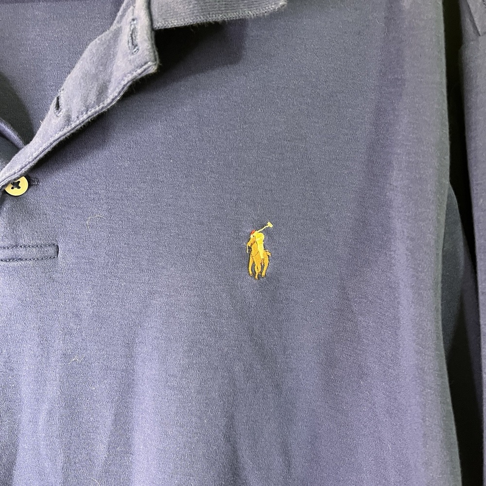 Polo Ralph Lauren Men's XLarge Blue w/ Realistic Ponyman, Classic Fit - Picture 4 of 4